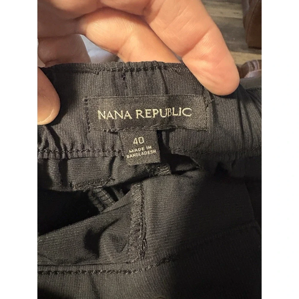 Banana Republic Shorts Mens 40 Black Performance Stretch Ripstop Active Utility